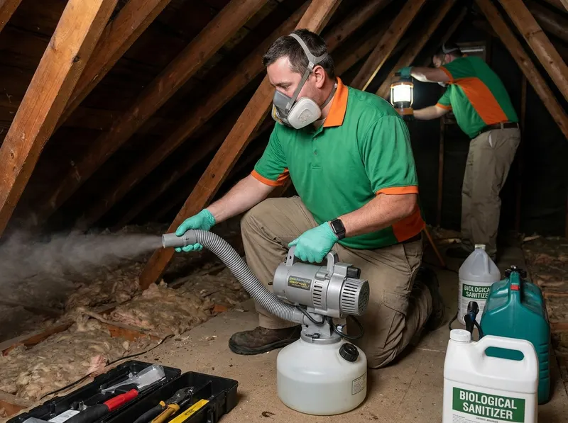 Attic and Crawlspace Biological Sanitization in Detroit, MA